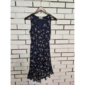 Altar'd State Floral Dress Womens XS Navy